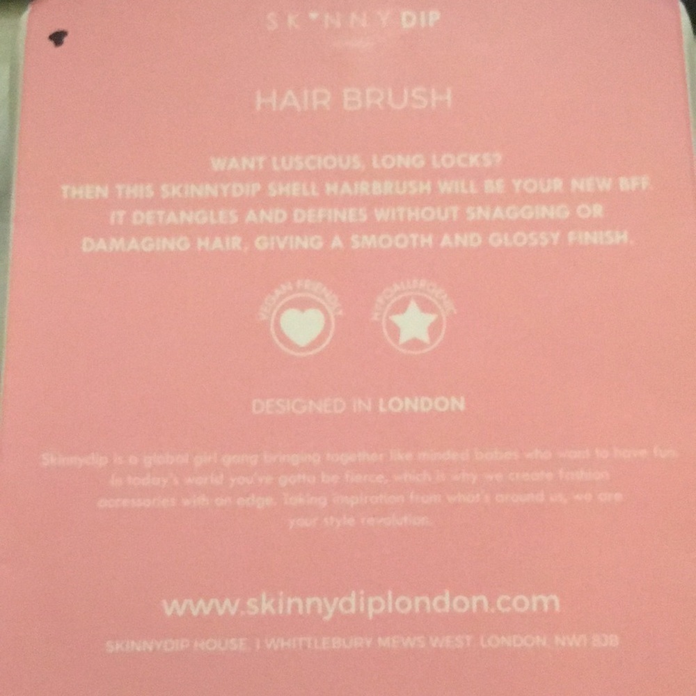 NEW Skinny dip London hair brush Pearlescent white - Picture 2 of 2